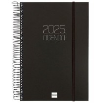 Diary Finocam OPAQUE Black 16,5 x 24,2 cm 2025