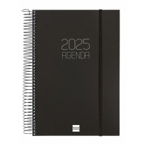 Diary Finocam OPAQUE Black 16,5 x 24,2 cm 2025