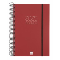 Diary Finocam OPAQUE Burgundy 16,5 x 24,2 cm 2025