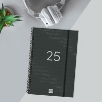 Diary Finocam YEAR Black 16,5 x 24,2 cm 2025