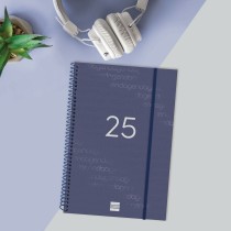 Diary Finocam YEAR E-11 Blue 16,5 x 24,2 cm 2025