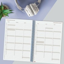 Agenda Finocam YEAR E-11 Bleu 16,5 x 24,2 cm 2025