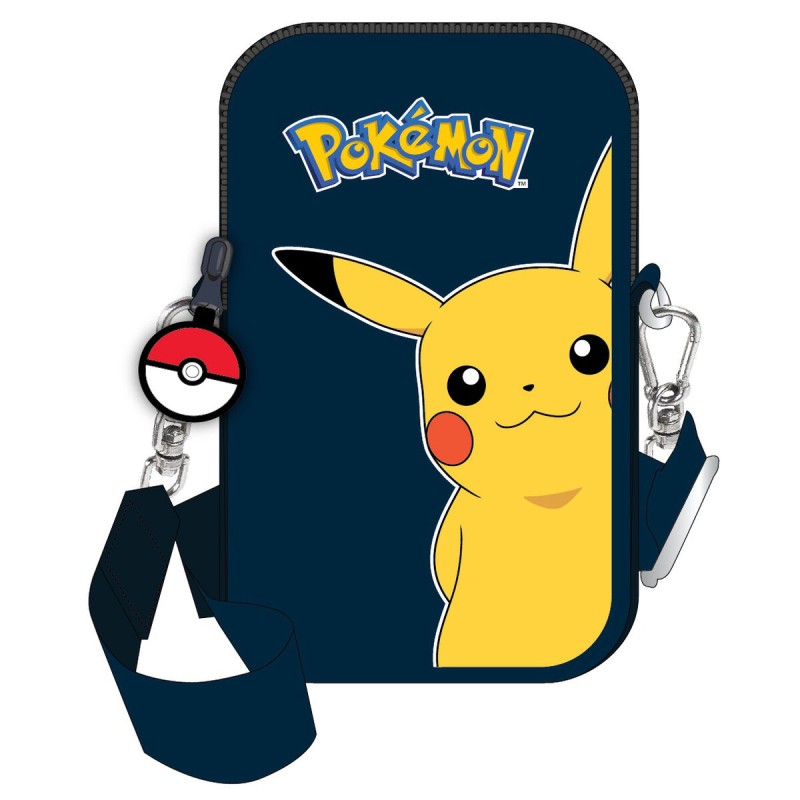 Sac pour téléphone portable Pokémon Pokeball Bleu Noir 11 x 18 x 2 cm