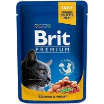 Cat food Brit Pouches Family Plate Chicken Turkey Veal Cod 12 x 100 g