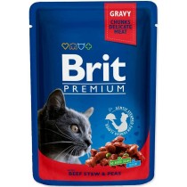 Cat food Brit Pouches Family Plate Chicken Turkey Veal Cod 12 x 100 g