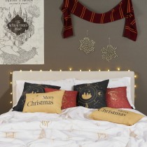 Housse de coussin Harry Potter Christmas Gold Blue marine 50 x 50 cm