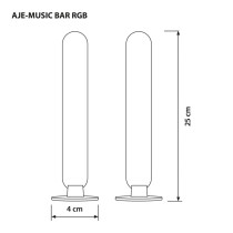 Lampe de bureau Activejet AJE-MUSIC BAR RGB Noir Oui RGB 80 5 W