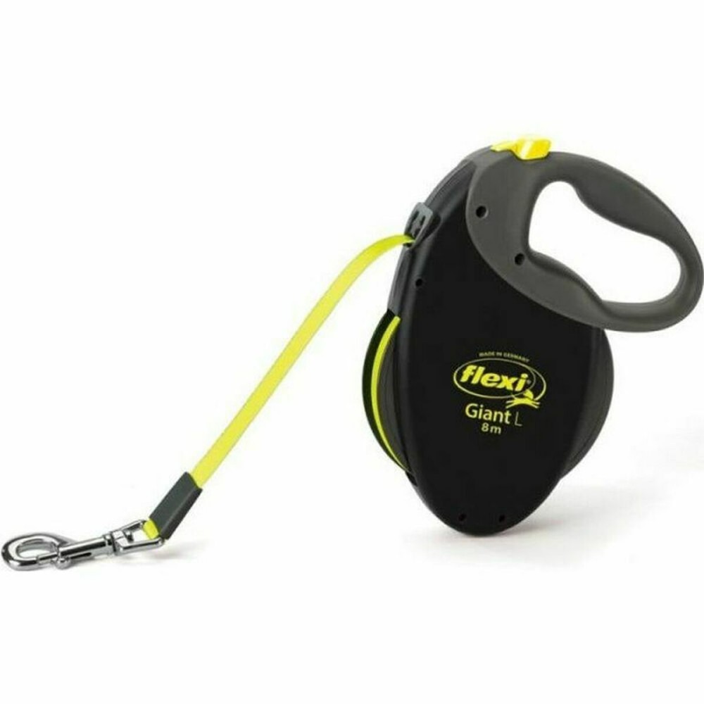 Dog Lead Flexi Neon Giant L Black