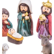 Décorations de Noël Multicouleur Polyrésine Naissance/Crèche 9 cm (9 Pièces)