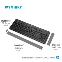 Keyboard and Mouse HP 18H24AA Black