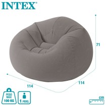 Inflatable Armchair Intex Grey 107 x 69 x 104 cm (6 Units)