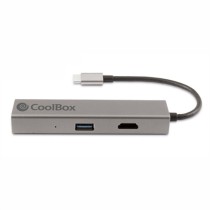 Hub USB CoolBox Hub miniDOCK4 USB-C Gris