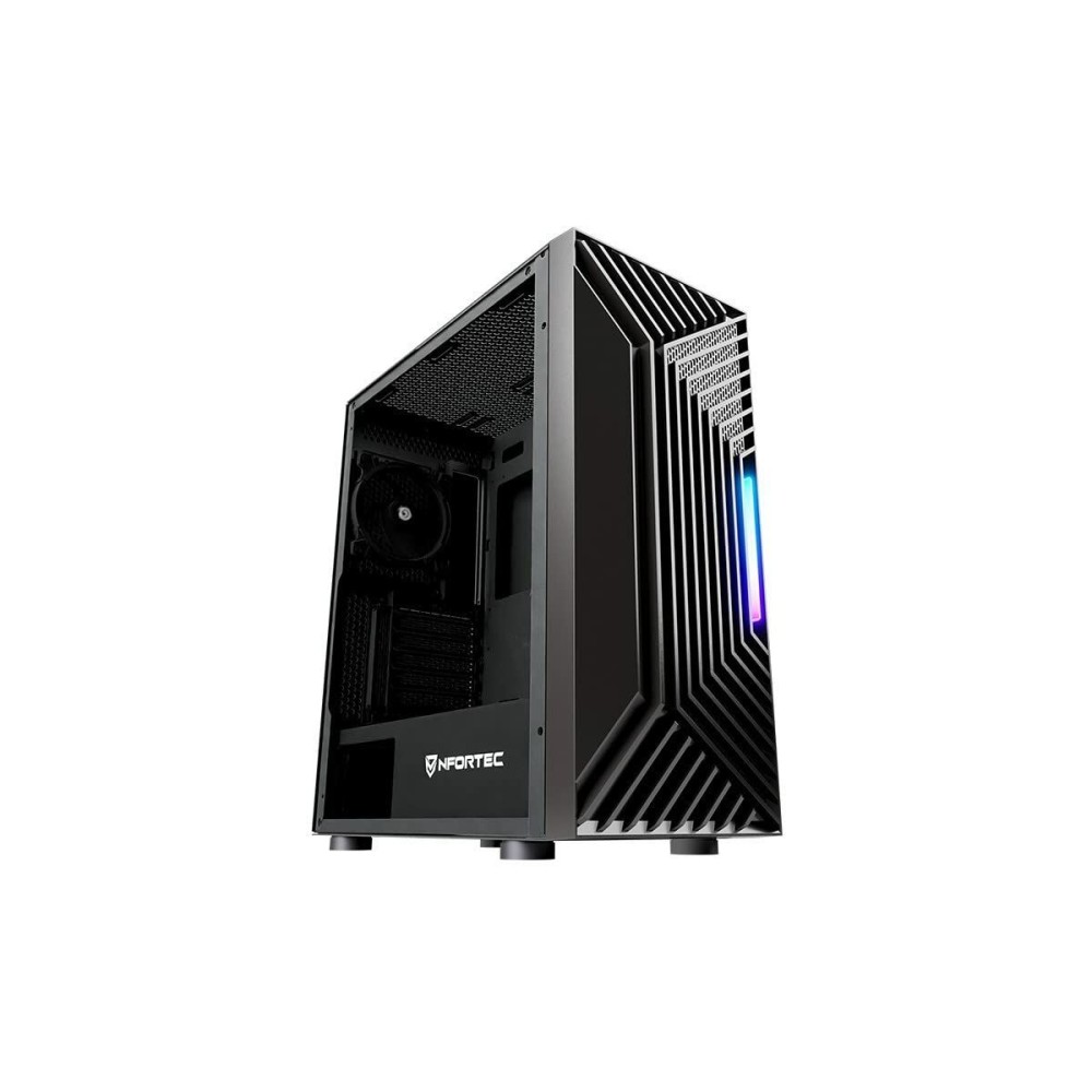 ATX Semi-Tower Gehäuse Nfortec Nervia Black ARGB Schwarz