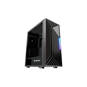 ATX Semi-tower Box Nfortec Nervia Black ARGB Black