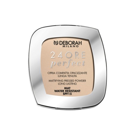 Kompaktpuder Deborah 24ore Perfect Nº 01 Light Beige Spf 15