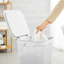 Laundry Basket Rotho Brisen White 50 L Plastic