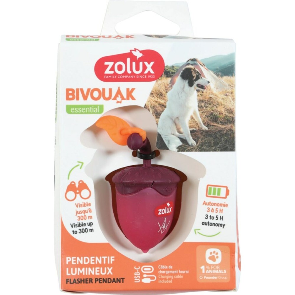 Pendant Zolux BIVOUAK Red Plastic Silica