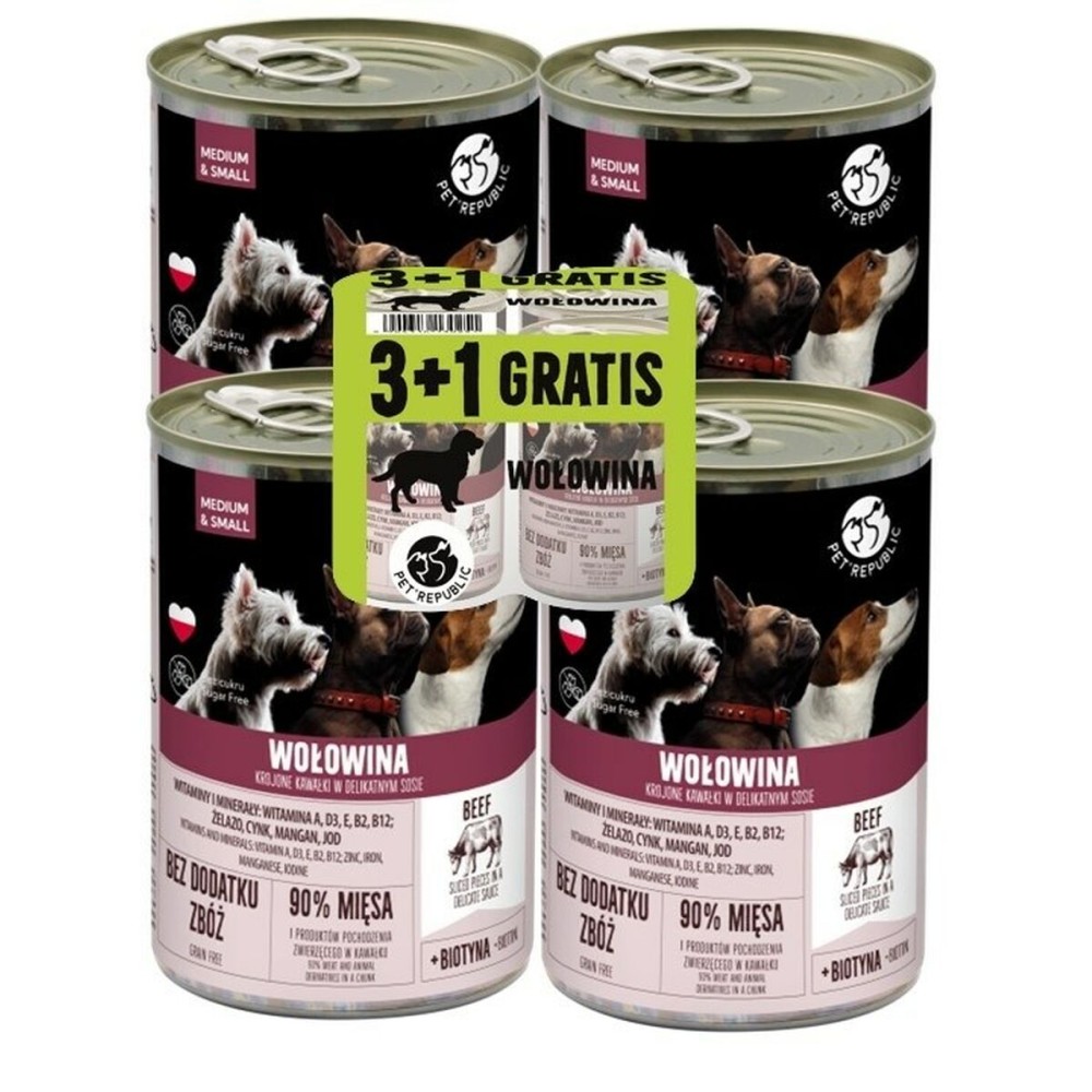 Wet food PETREPUBLIC Beef Beef 4 x 400 g