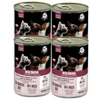 Nassfutter PETREPUBLIC Beef Rind und Kalbfleisch 4 x 400 g