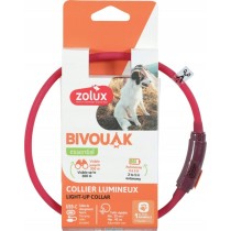 Dog collar Zolux BIVOUAK LED Red 40 cm 20 cm