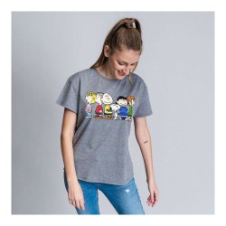 T-shirt à manches courtes femme Snoopy Gris Gris foncé