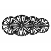 Hubcap Sparco Milano Black/Silver 14" 4 Units