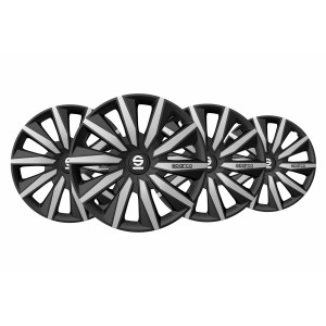 Hubcap Sparco Milano Black/Silver 16" 4 Units