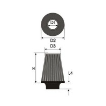 Air filter Green Filters B62.75 Universal