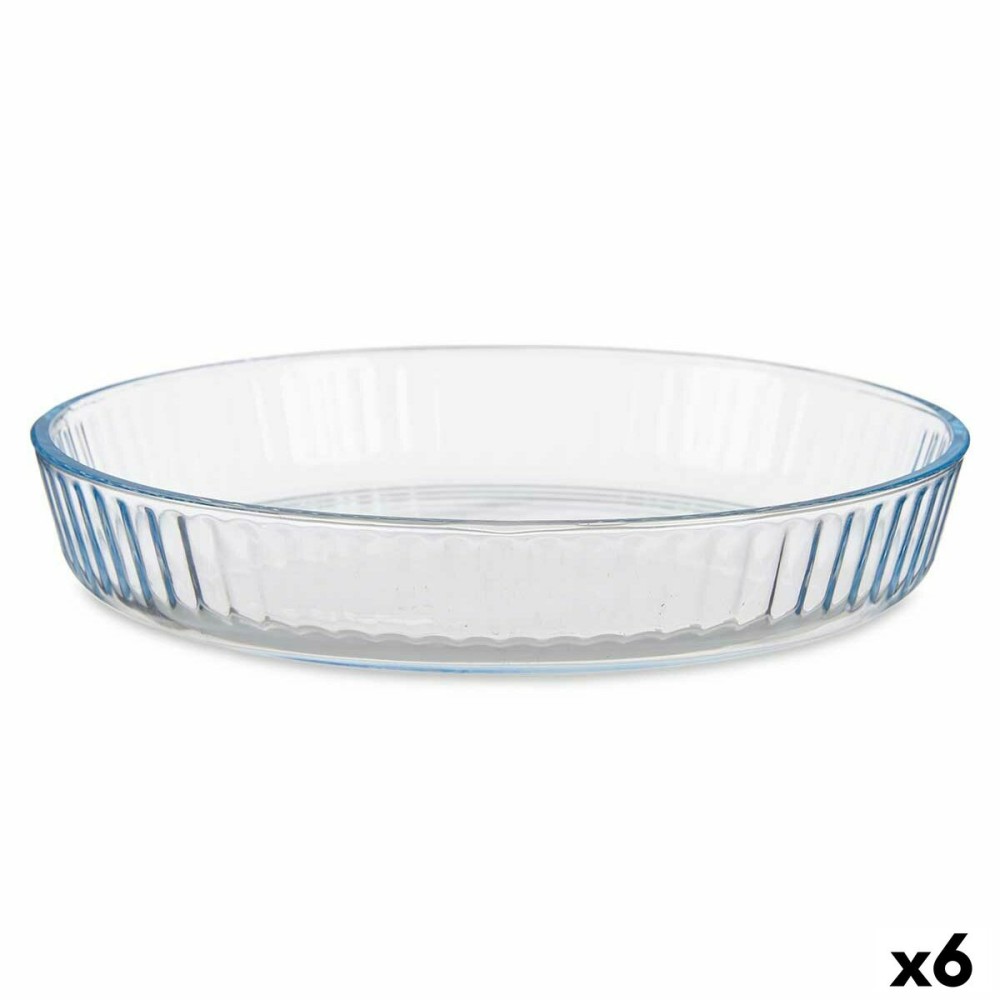 Baking tray Transparent Borosilicate Glass 25,5 x 4,5 x 25,5 cm (6 Units)