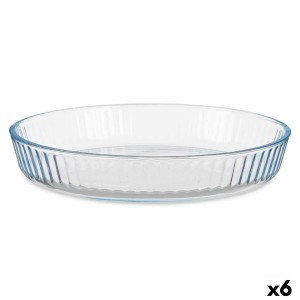 Plateau pour Four Transparent Verre Borosilicaté 25,5 x 4,5 x 25,5 cm (6 Unités)