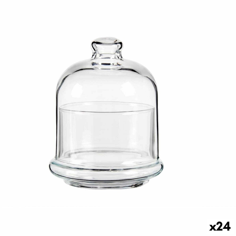 Teller für Süßigkeiten und Schokolade Mini Basic Durchsichtig Glas 9,2 x 11,5 x 9,2 cm (24 Stück)