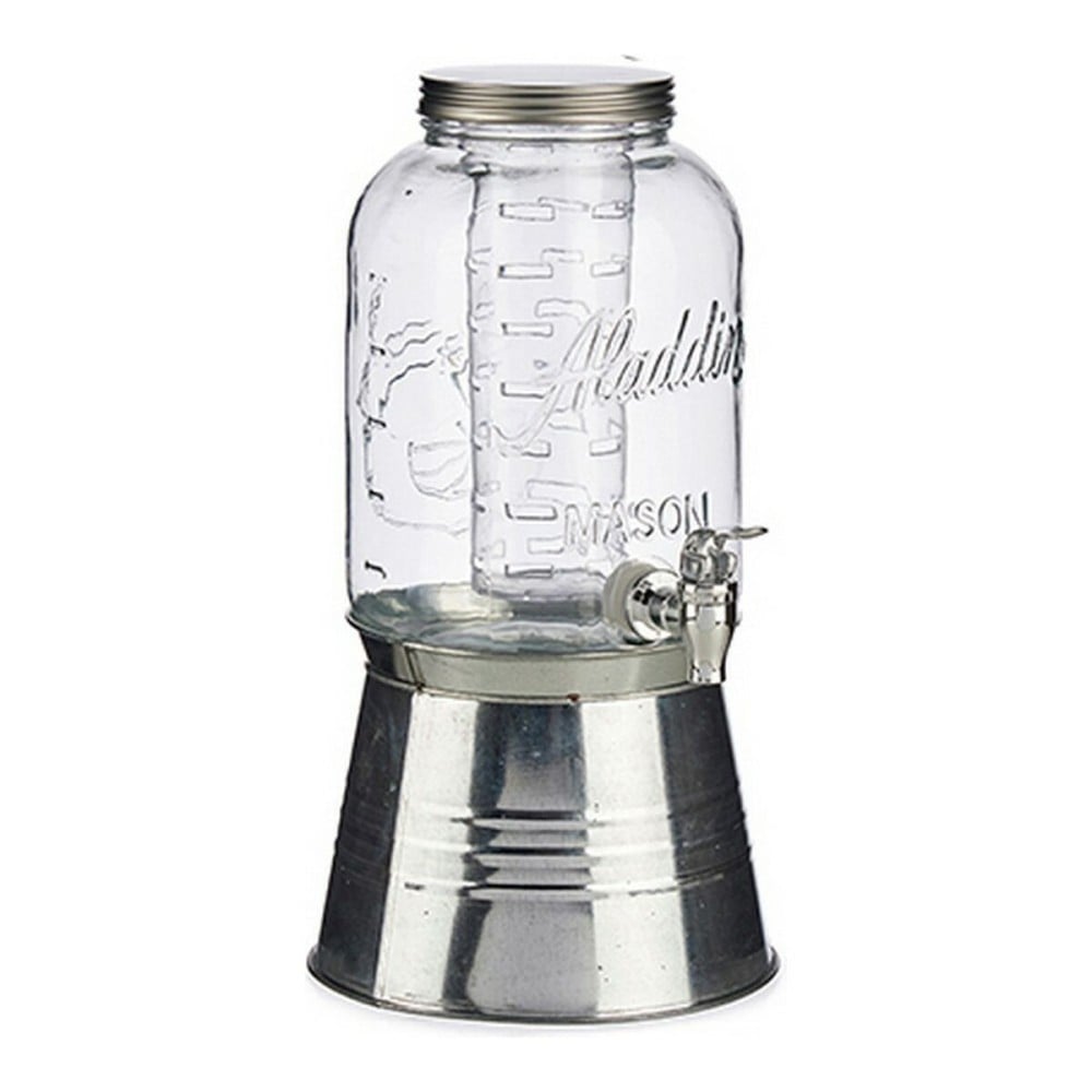 Jug Transparent Tap Cooler Crystal Metal Plastic (3800 ml)