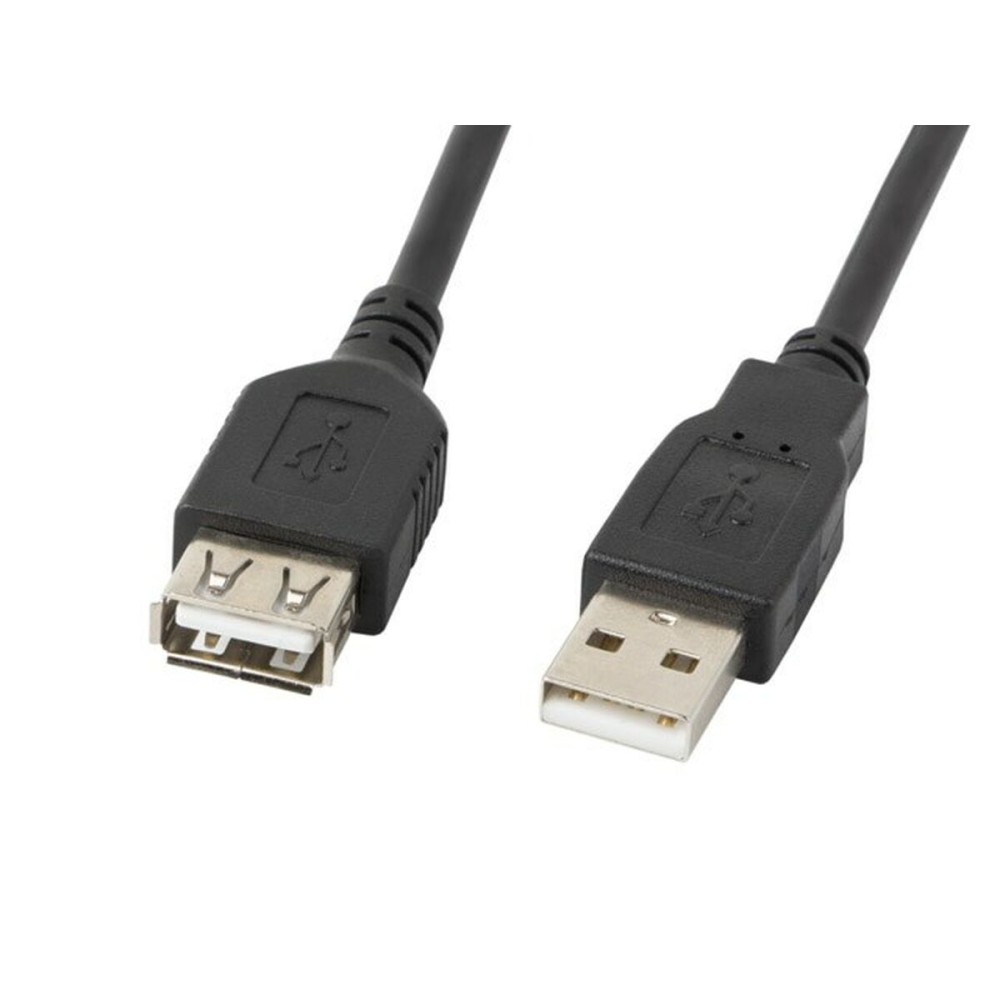 USB Extension Cable Lanberg CA-USBE-10CC-0007-BK Black 70 cm Male Plug/Socket