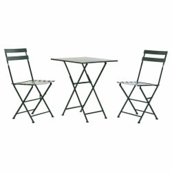 Tisch-Set mit 2 Stühlen DKD Home Decor Metall 87 cm 60 x 60 x 75 cm  