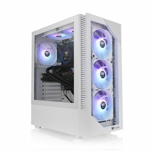 Boîtier ATX semi-tour THERMALTAKE View 200 TG Snow ARGB Blanc