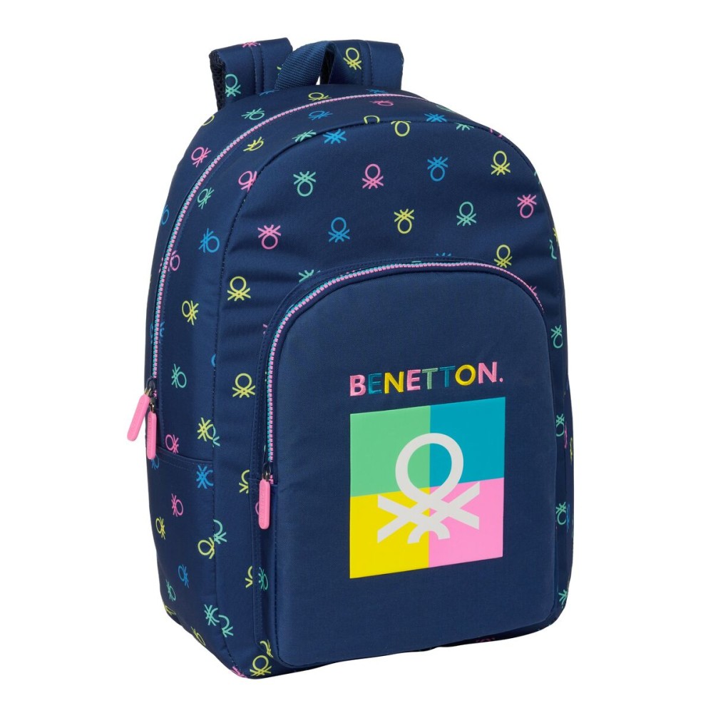 Cartable Benetton Cool Blue marine 30 x 46 x 14 cm