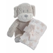 Coffret Bébé Coralina Jouet Peluche Couverture Chien 100 x 75 cm