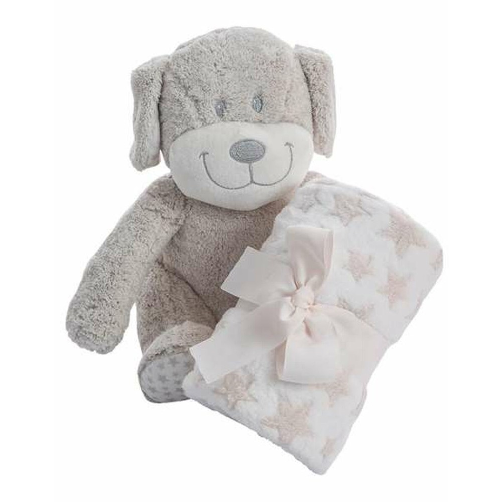 Baby-Geschenk-Set Coralina Plüschtier Decke Hund 100 x 75 cm