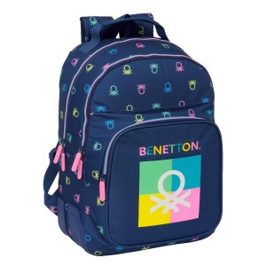 Cartable Benetton Cool Blue marine 32 x 42 x 15 cm