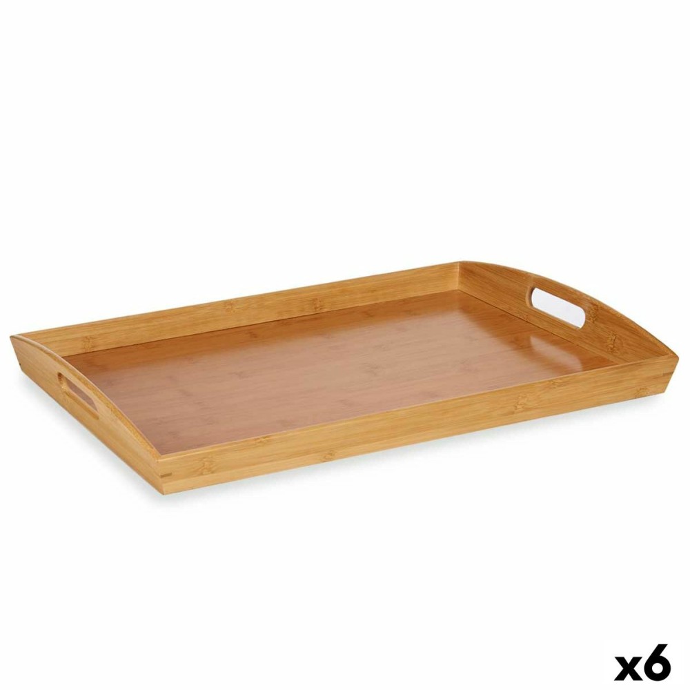 Tray Brown Bamboo 38 x 6 x 58 cm (6 Units)