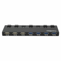 Hub USB CoolBox HUBCOO356A Schwarz 90 W