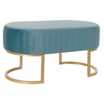 Banquette DKD Home Decor 8424001829804 Bleu Doré Métal Velours (90 x 50 x 45 cm)