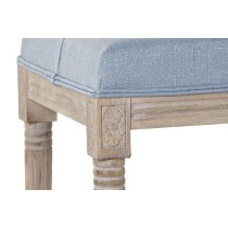 Barhocker DKD Home Decor   Blau Polyester Leinen Kautschukholz (122 x 41 x 48 cm)