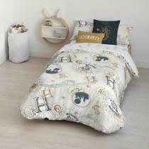 Housse de Couette Harry Potter Gold Beige Multicouleur 175 Fils 220 x 220 cm Lit ½ persones