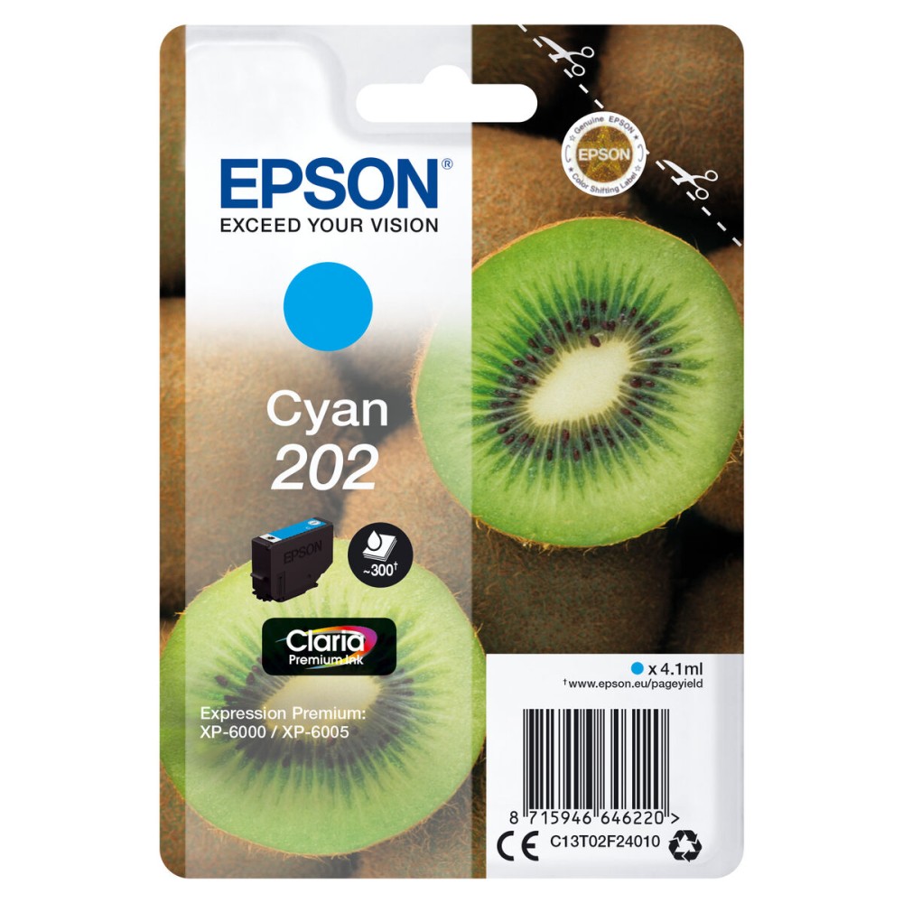 Cartouche d'encre originale Epson EP64622 (4,1 ml) Cyan