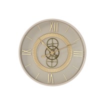 Horloge Murale Home ESPRIT Blanc Beige Doré Verre Fer 60 x 8 x 60 cm 59,5 x 8,5 x 59,5 cm