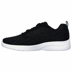 Chaussures de sport pour femme Skechers Floral Mesh Lace Up Noir