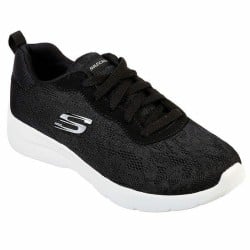 Chaussures de sport pour femme Skechers Floral Mesh Lace Up Noir