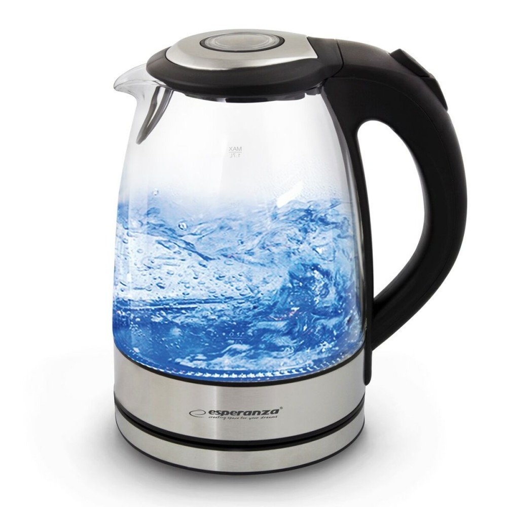 Kettle Esperanza EKK012  Black Glass Plastic 2200 W 1,7 L