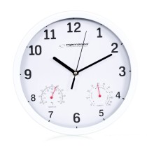 Horloge Murale Esperanza EHC016W Blanc verre Plastique 25 cm